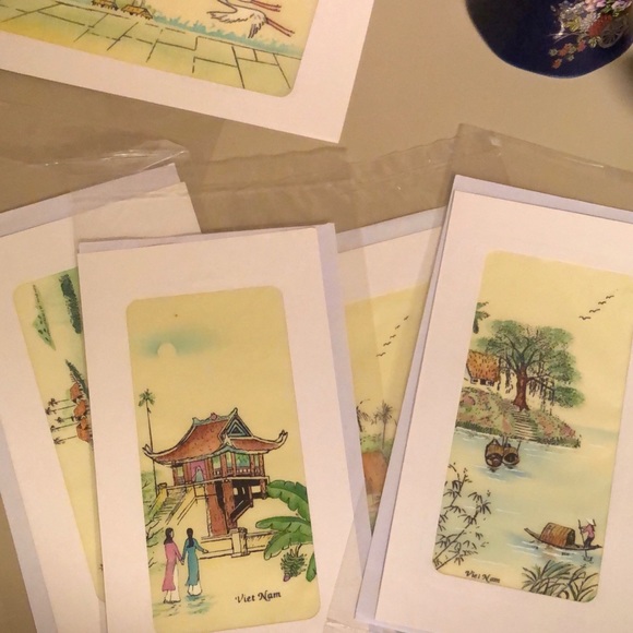 Vintage Set of cards with envelope silkscreen - Picture 7 of 8